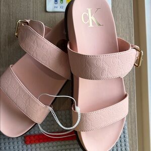 NWT Calvin Klein Blush Pink Sandals, for woman, size 8